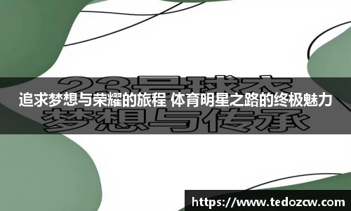 追求梦想与荣耀的旅程 体育明星之路的终极魅力